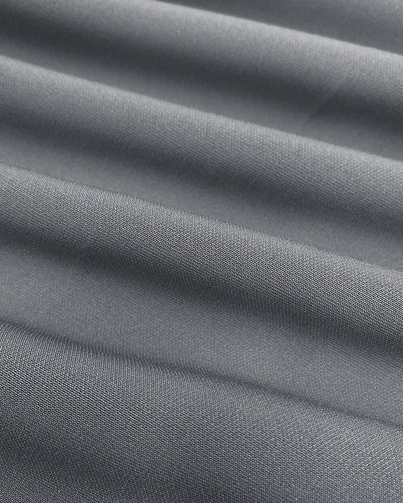 High Waist Zipper Fly Elastic Back Waist Trousers Casual Wide Leg Pants - Image 5