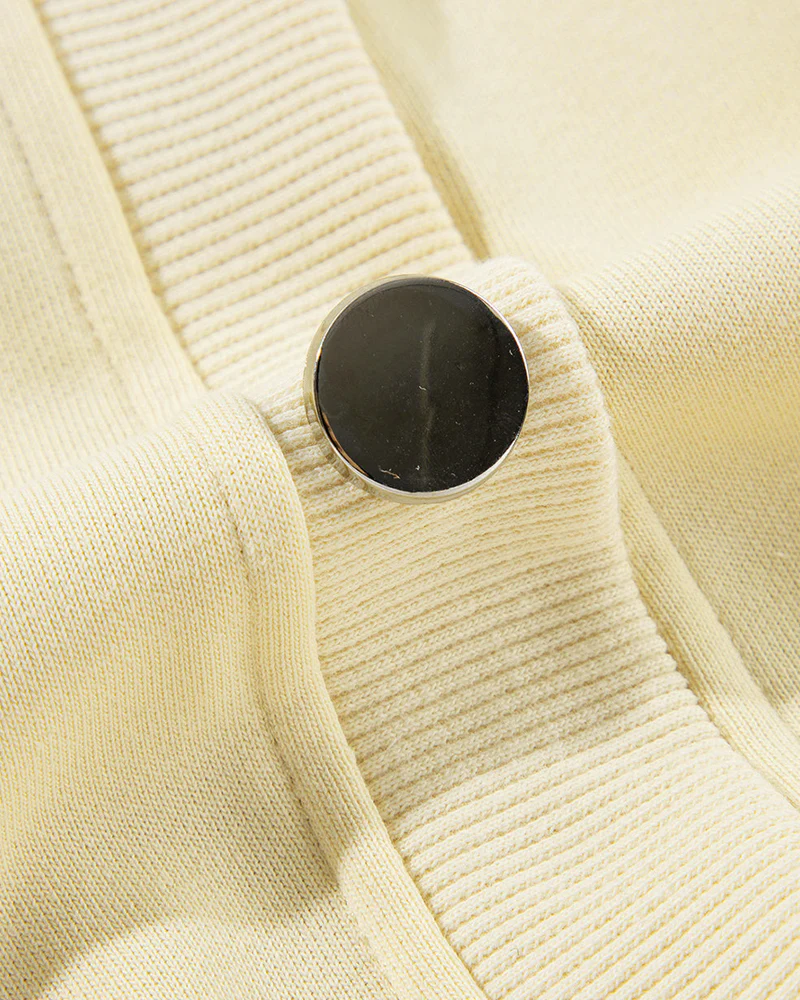 Skew Neck Buttoned Sweatshirt Casual Long Sleeve Pullover Tops Outfits - Image 12