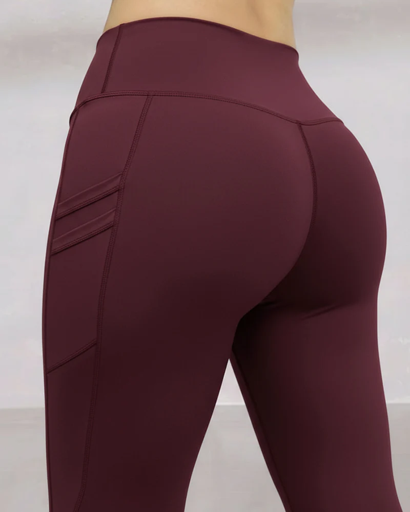Winter Warm High Waisted Workout Athletic Leggings Tummy Control Butt Lifting Ultra Soft Thermal Lined Yoga Pants Women's Sportswear with Stacked Slit Pockets On Side - Image 33